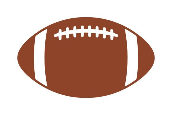 American Football Ball Flat Icon: Graphics for Crafts