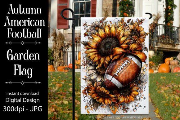 American Football Garden Flag F3: Graphics for Crafts