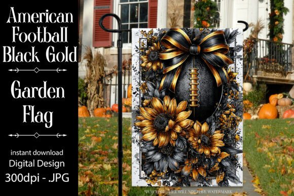 American Football Garden Flag F4: Graphics for Crafts & Brand Campaigns