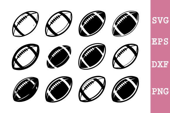 American Football Silhouette SVG Bundle