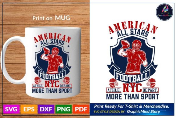 American Football Sublimation Design for Crafts & Graphics