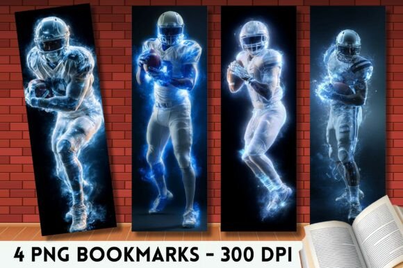 Electric Glow Football Player Bookmark