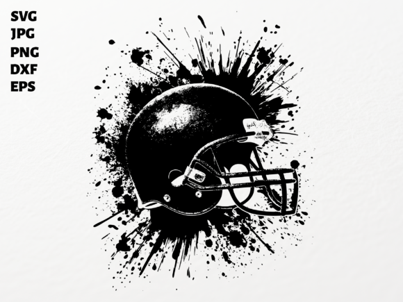 Football Helmet Splatter SVG for Cricut: Graphics & Crafts
