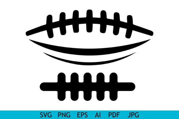 Football Laces Stitch Icon Set: Graphics for Crafts