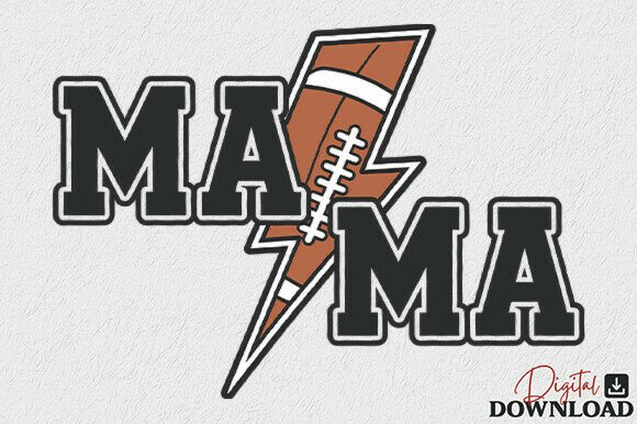 Football Mama Lightning Bolt SVG: Graphics for Crafts & Local Branding