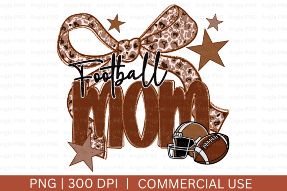 Football Mom Coquette Bow PNG