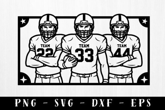Football Team Trio SVG: Graphics & Crafts Asset Review