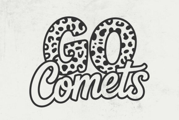 Go Comets Leopard & Football Graphics for Crafts