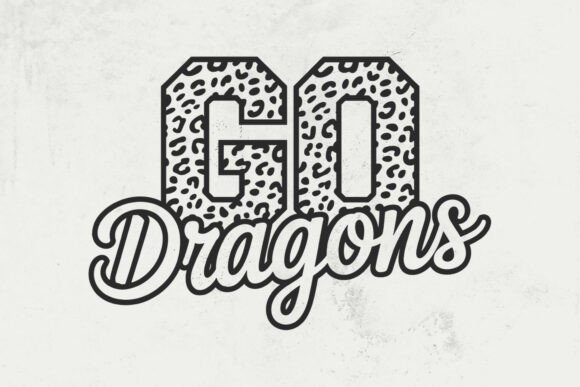 Go Dragons Leopard & Football Graphics for Crafts
