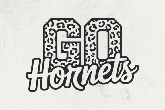 Go Hornets Leopard & Football Graphics for Crafts
