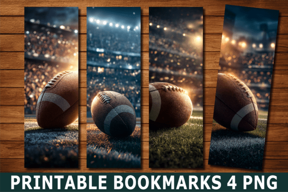Night Stadium Football Game Day Bookmark: Graphics & Crafts