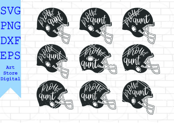 Proud Aunt Football Helmet SVG Files
