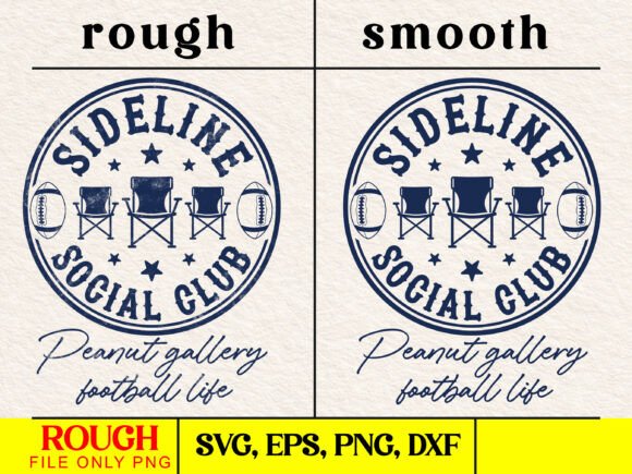 Sideline Social Club Football SVG: Graphics for Crafts & Branding