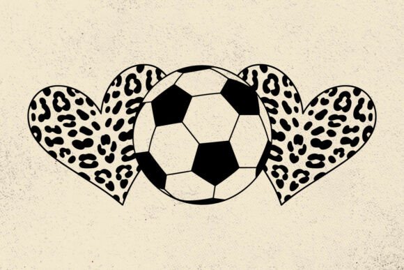 Soccer Leopard Heart SVG, Football Shirt