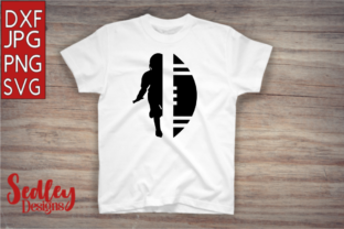 Split Football Player Graphics for Crafts