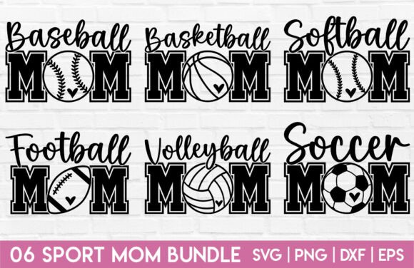 Sport Mom SVG Bundle: Graphics for Crafts & Content